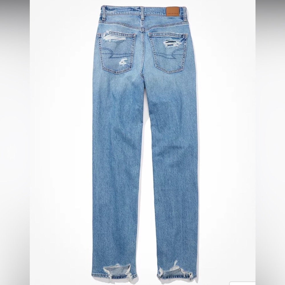 NWT! American Eagle AE Strigid Ripped Highest Waist Baggy Straight Jean - Picture 4 of 13